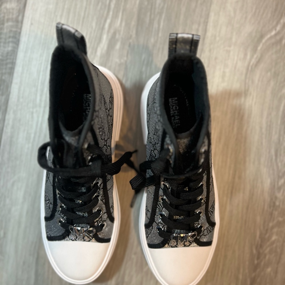 Michael Kors Evy Empire Logo Jacquard High Top Sneakers ✨brand new ✨ no box - Picture 8 of 12